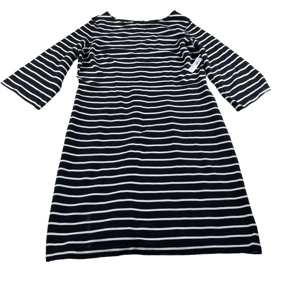 Old Navy Dress Women's XL‎ Black  And White Striped Midi Zip Back